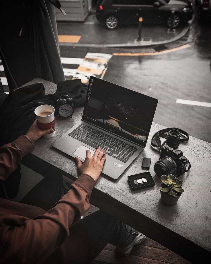 Social media content creation and phone screens - dark editorial EHthree agency website built by SiteHero